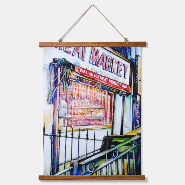 Der Garten der Weisheit im Ostdorf Wandteppich Mit Holzrahmen (Vorderseite)