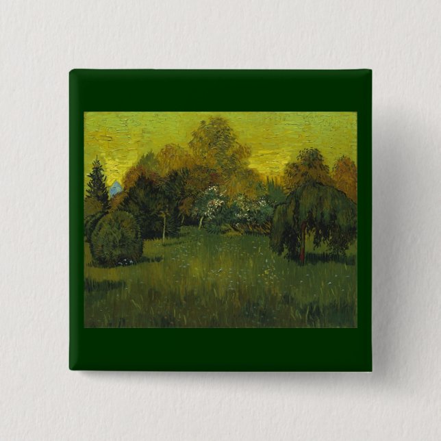 Der Garten des Dichters Van Gogh Button (Vorderseite)