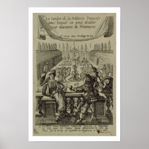 Der Garten des französischen Adels, c.1640 (gravi Poster