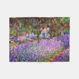 Der Garten des Künstlers bei Giverny durch Monet Fleecedecke