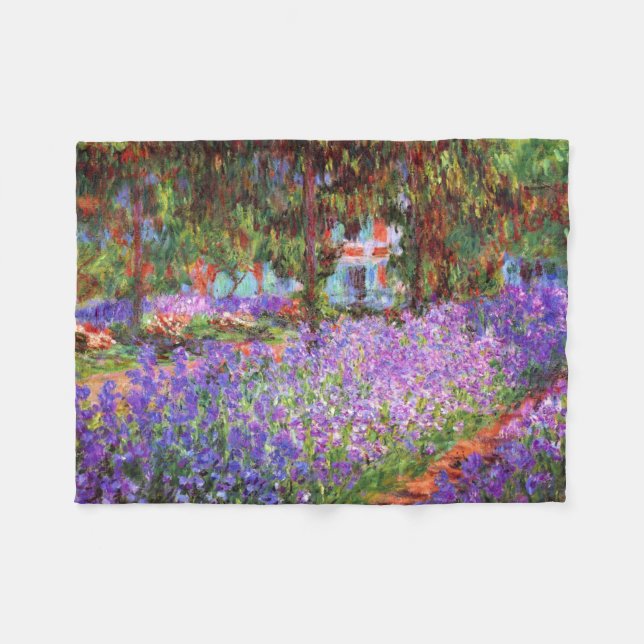 Der Garten des Künstlers bei Giverny durch Monet Fleecedecke (Vorderseite (Horizontal))