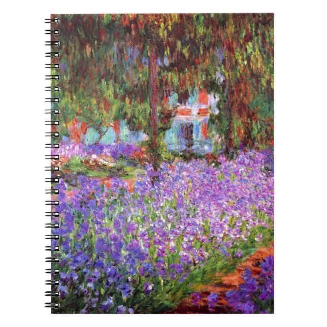 Der Garten des Künstlers bei Giverny durch Monet Notizblock (Vorderseite)