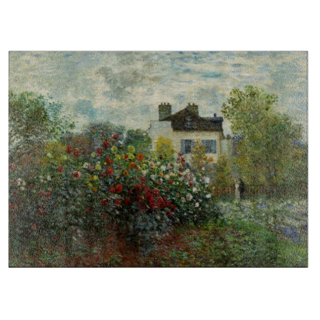 Der Garten des Künstlers in Argenteuil 1873 Schneidebrett (Vorderseite)