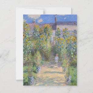 Der Garten des Künstlers in Vétheuil, Monet Postkarte