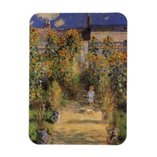 Der Garten des Künstlers in Vetheuil von Claude Mo Magnet