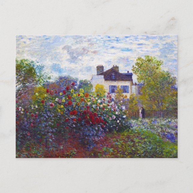 Der Garten des Monet in Argenteuil Claude Monet Postkarte (Vorderseite)