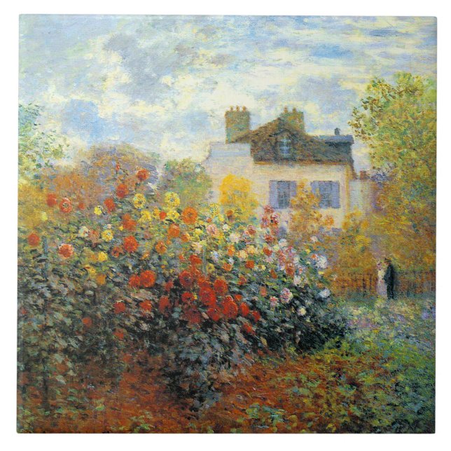 Der Garten des Monet von Argenteuil Fliese (Vorderseite)