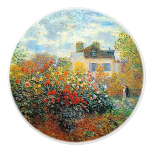 Der Garten des Monet von Argenteuil Keramikknauf (Vorderseite)
