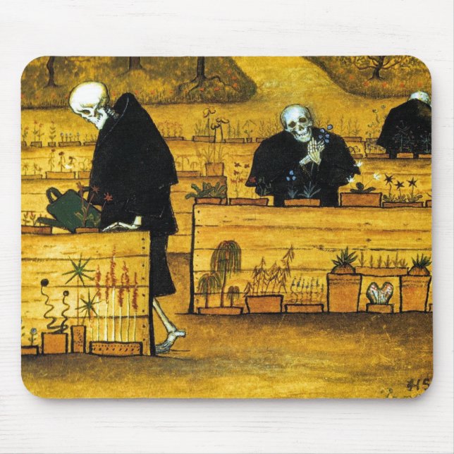 Der Garten des Todes durch Hugo Simberg 1896 Mousepad (Vorne)
