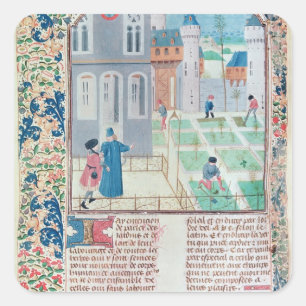 Der Garten, ein Bild von "Le Livre des" Quadratischer Aufkleber