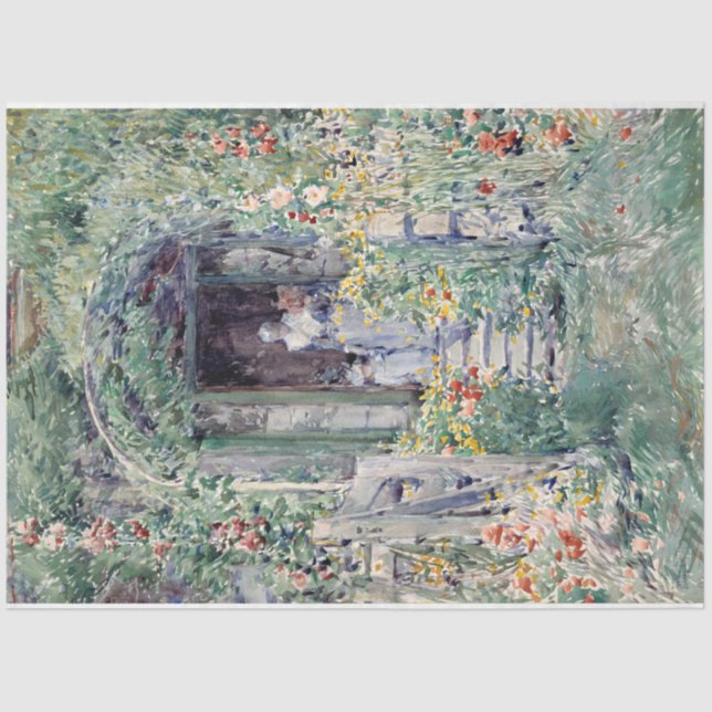 Der Garten in seiner Pracht von Childe Hassam Seidenpapier (Vorderseite)