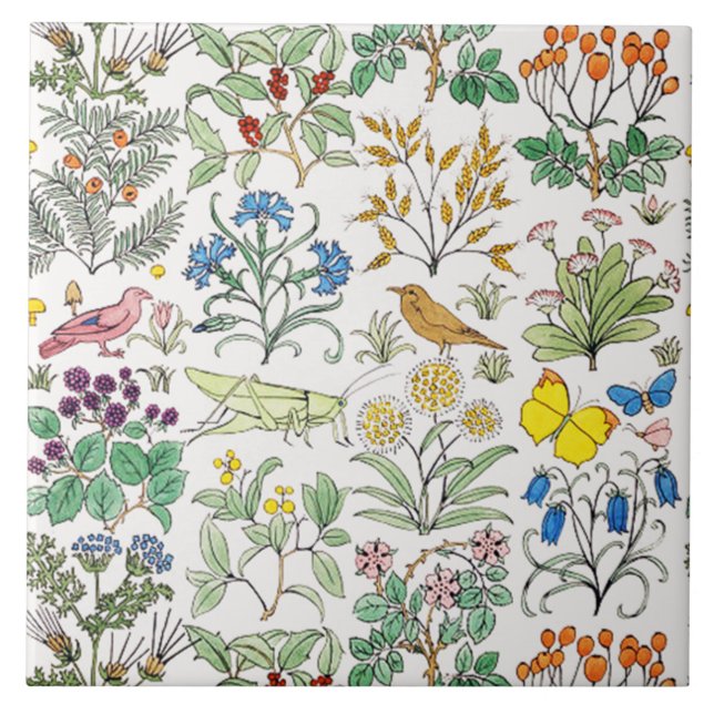 Der Garten-Kunst-Fliese Trivet Voysey Apothekers Fliese (Vorderseite)