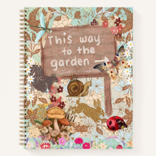 Der Garten schneidet so zum Garten Notizbuch