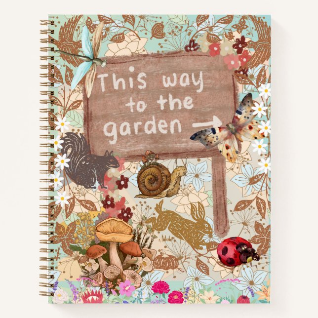 Der Garten schneidet so zum Garten Notizbuch (Vorderseite)