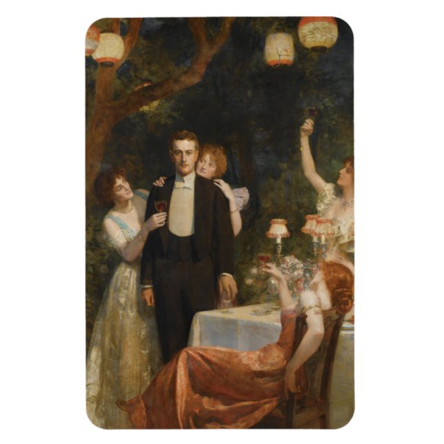 Der Garten von Armida (von John Collier) Magnet (Vertikal)