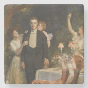 Der Garten von Armida (von John Collier) Steinuntersetzer