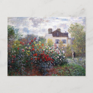 Der Garten von Dahlias Kunstvoll Postkarte