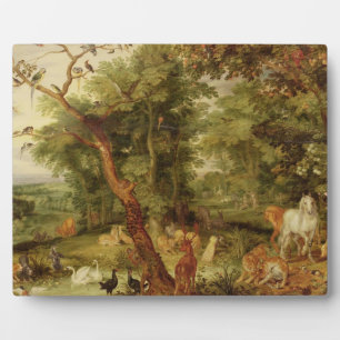 Der Garten von Eden; im Hintergrund der Temptati Fotoplatte