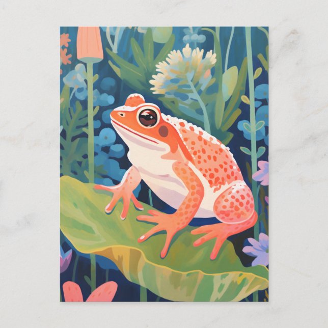 Der Gartenfrosch Postkarte (Vorderseite)