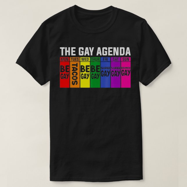 Der Gay-Agenda-LGBT-Stolz T-Shirt (Design vorne)