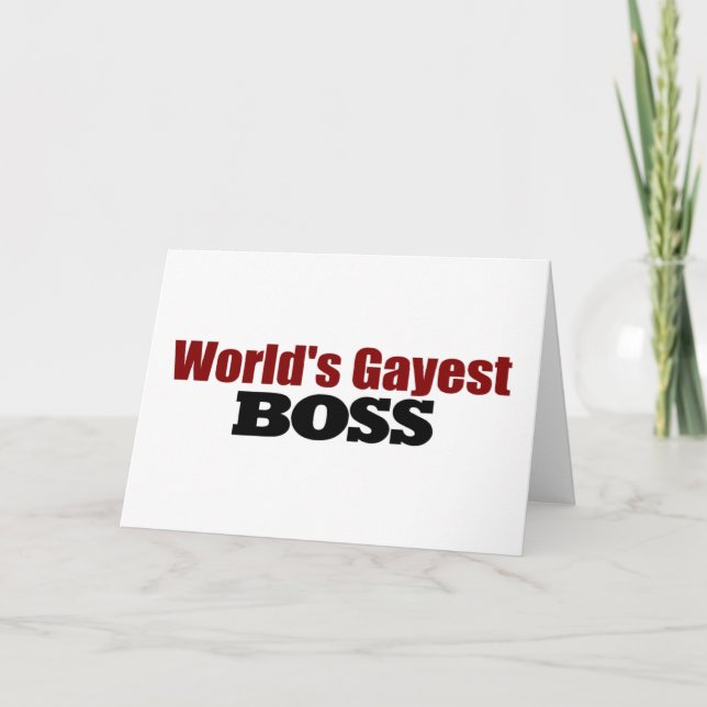 Der Gayest Boss der Welt Karte (Vorderseite)