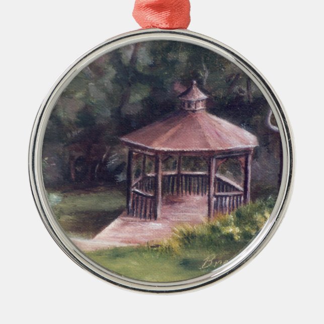 Der Gazebo Silbernes Ornament (Vorne)
