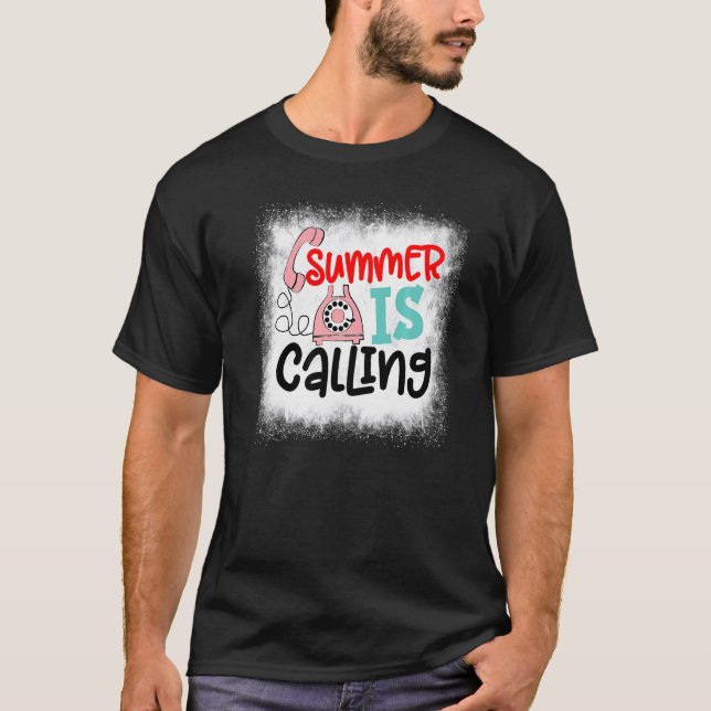 Der geblendete Sommer ruft den Lehrer am letzten T T-Shirt (Vorderseite)