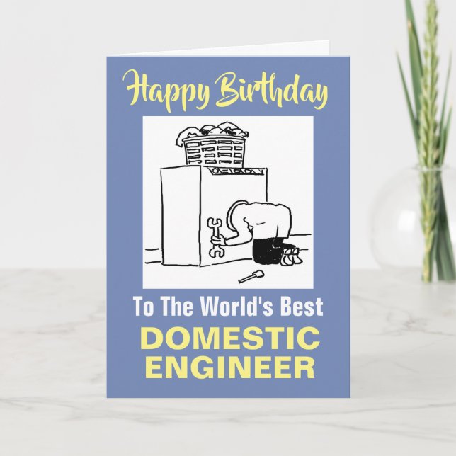 Der Geburtstag des besten Ingenieurs der Welt Karte (Vorderseite)