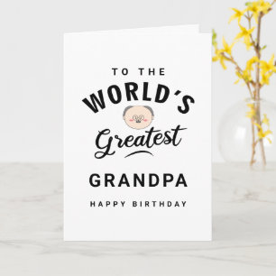 Der Geburtstag des größten Opa-Typografie-Happy Karte