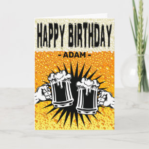 Der Geburtstag des Herren-Biers Karte
