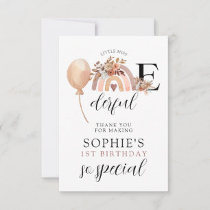 Der Geburtstag eines erbarmungslosen Regenbogenmäd Dankeskarte