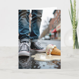 Der Geburtstag ist von Sneakers Eiscreme-Kone gefa Karte