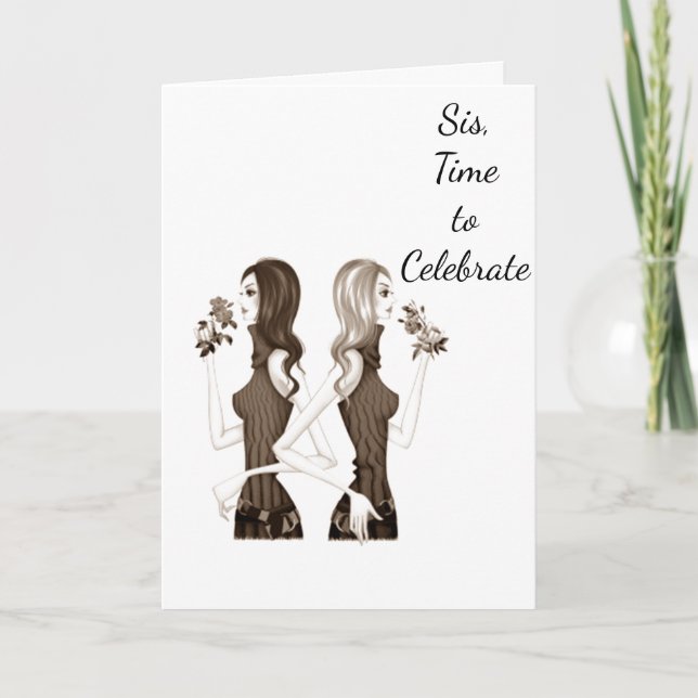 DER GEBURTSTAG MÖCHTE MEIN ***SISTER*** KARTE (Vorderseite)