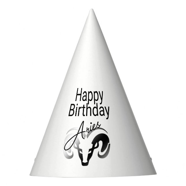 Der Geburtstag reißt den Ram Zodiac an Partyhütchen (Vorderseite)