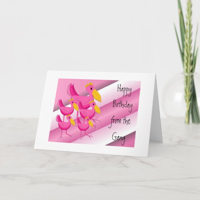 Der Geburtstag wünscht sich von der Gang Karte (Vorderseite)