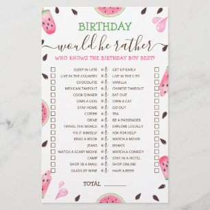 Der Geburtstag würde er das bearbeitbare Spiel Wat