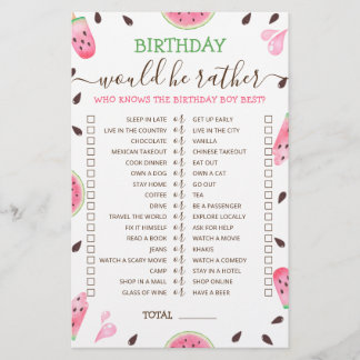 Der Geburtstag würde er das bearbeitbare Spiel Wat