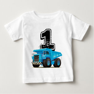 Der Geburtstags-Blau-LKW des Babys 1. Baby T-shirt