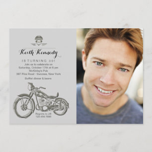Der Geburtstags-Foto-Einladung des Radfahrers Einladung