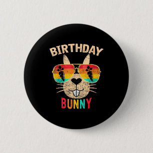 Der Geburtstags-Hase lustiger Ostertag Familie Button