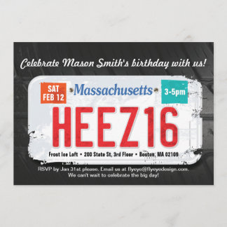 Der Geburtstags-Massachusetts-Einladung des Jungen Einladung