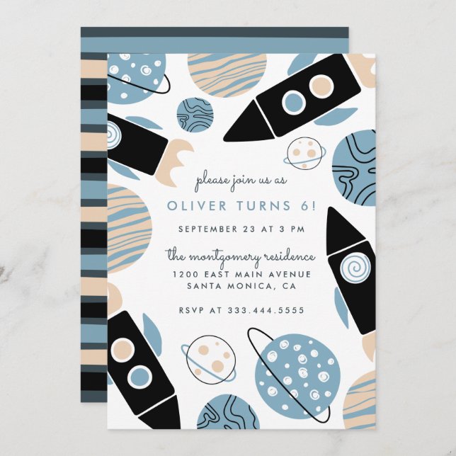 Der Geburtstags-Party der Einladung (Vorne/Hinten)