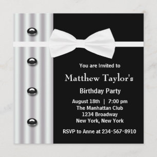 Der Geburtstags-Party der schwarzen Einladung