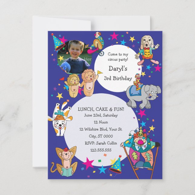 Der Geburtstags-Party Einladung der (Vorderseite)