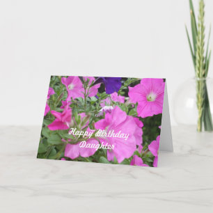 Der Geburtstags-Petunien der Tochter Karte
