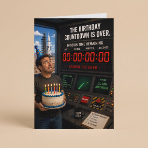 Der Geburtstagscountdown ist vorbei Lustiger Gebur Karte