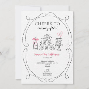 Der Geburtstagsgürtel Bubbly Champagnerturm Einladung