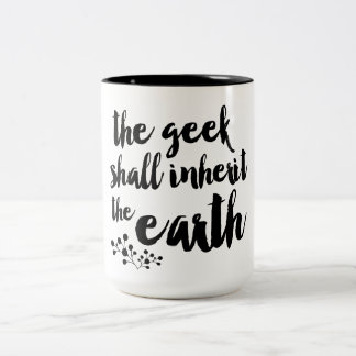 Der Geek erbt die Erdkaffee-Tasse Zweifarbige Tasse