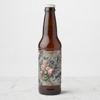 Der gefährdete Lavendel-Lykan – gothische Laune Bierflaschenetikett