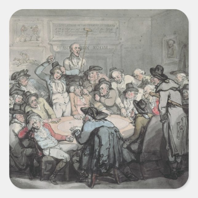 Der Gefahrenzimmer Quadratischer Aufkleber (Vorderseite)